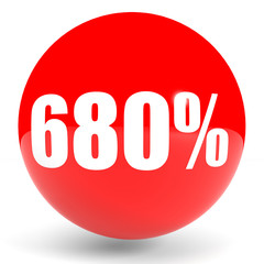 Discount 680 percent off. 3D illustration.