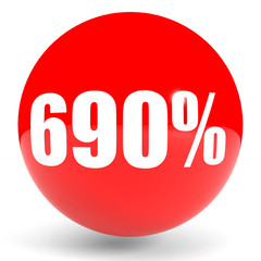 Discount 690 percent off. 3D illustration.