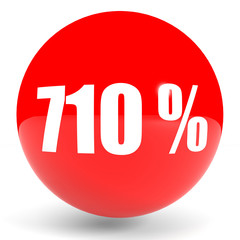 Discount 710 percent off. 3D illustration.