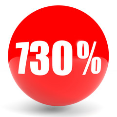Discount 730 percent off. 3D illustration.