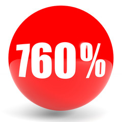 Discount 760 percent off. 3D illustration.