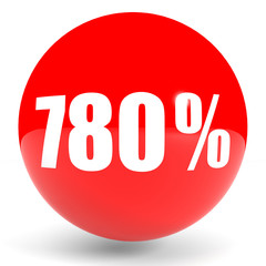 Discount 780 percent off. 3D illustration.