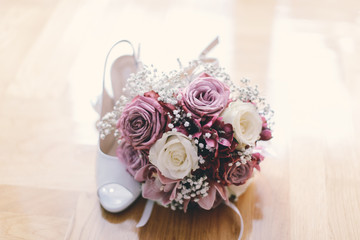 Flowers on wedding day