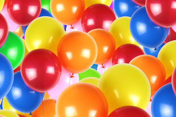 Colorful party balloons background