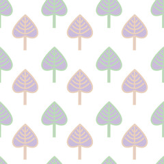 Leaves seamless pattern. Vector Illustration with simple nature element