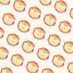 funny cartoon lion vector pattern
