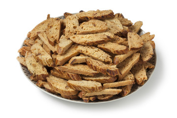  Dish with traditional Moroccan festive fekkas cookies