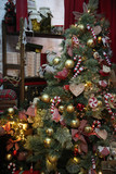 "beautiful living room decorated for Christmas" Stockfotos und