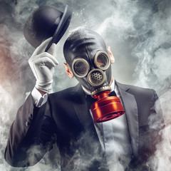 the gentleman in the gas mask