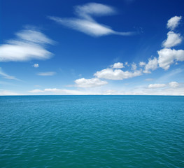 Blue sea water