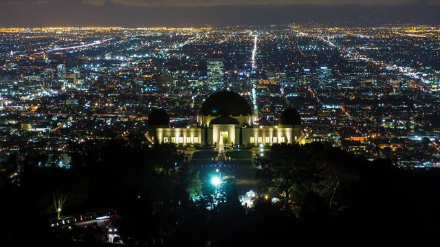 The Griffith Observatory at Night, Los Angeles, California