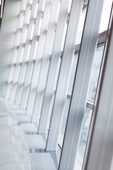 Obraz premium Interior of the airport a large window