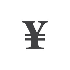 Obraz premium Japanese Yen symbol. vector sign, solid logo illustration, pictogram isolated on white