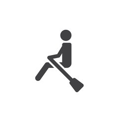 Rowing icon vector, solid logo illustration, pictogram isolated on white