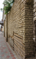 vintage wall, brickwork, tiling, street