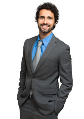 Smiling handsome manager