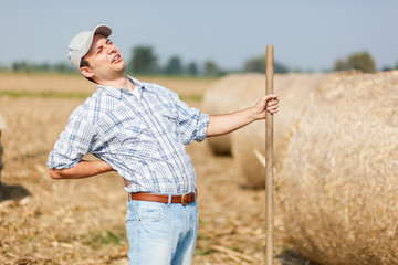 Farmer having back pain