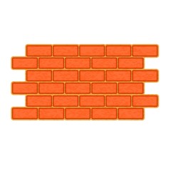 Brick wall icon. Flat illustration of brick wall vector icon for web