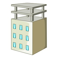 Building icon. Isometric illustration of building vector icon for web