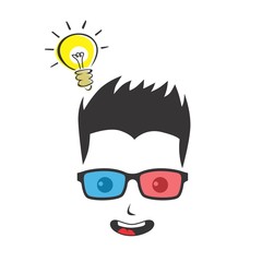 geek cartoon character