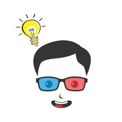 geek cartoon character