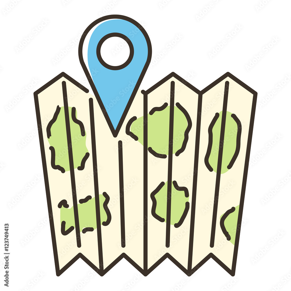 Poster location map icon. flat illustration of location map vector icon for web