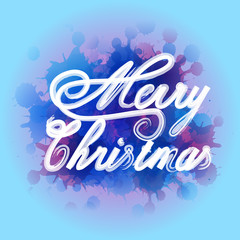 Christmas card - calligraphic letters