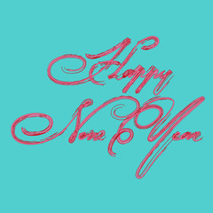 Christmas card - calligraphic letters