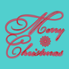Christmas card - calligraphic letters