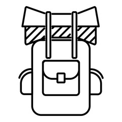 Tourist backpack icon. Outline illustration of tourist backpack vector icon for web