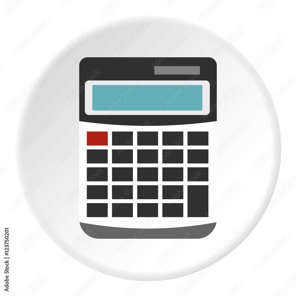 Poster calculator icon. flat illustration of calculator vector icon for web design