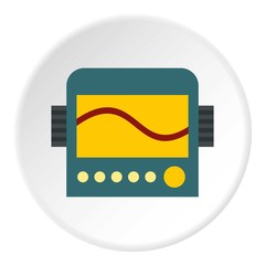 Oscilloscope icon. Flat illustration of oscilloscope vector icon for web design