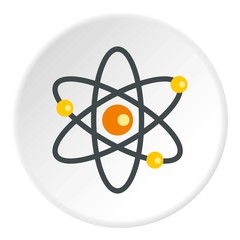 Atom icon. Flat illustration of atom vector icon for web design