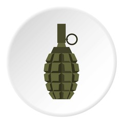 Hand grenade icon. Flat illustration of grenade vector icon for web design