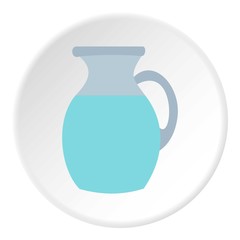 Jug of milk icon. Flat illustration of jug of milk vector icon for web