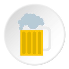 Beer mug icon. Flat illustration of beer mug vector icon for web