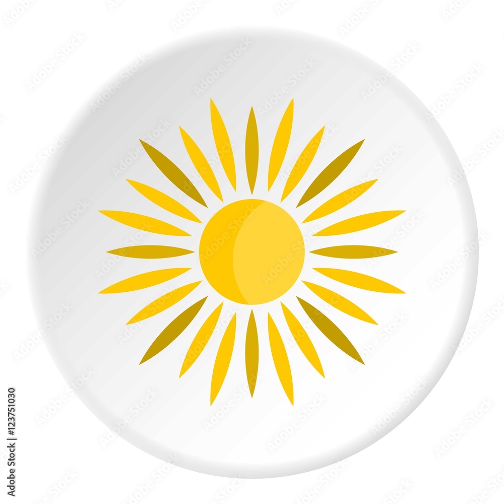 Wall mural Sun icon. Flat illustration of sun vector icon for web - Wall murals