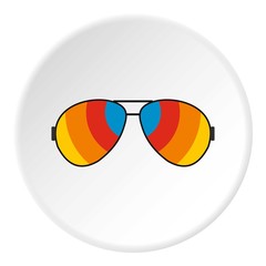 Sunglasses icon. Flat illustration of sunglasses vector icon for web