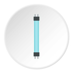 Fluorescent lamp icon. Flat illustration of fluorescent lamp vector icon for web