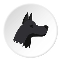 Doberman dog icon. Flat illustration of doberman dog vector icon for web