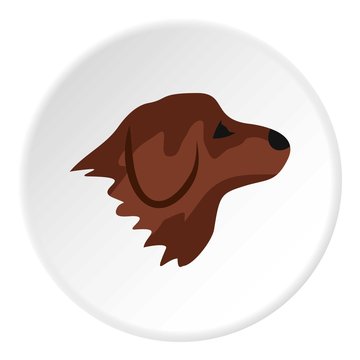 Retriever dog icon. Flat illustration of retriever dog vector icon for web