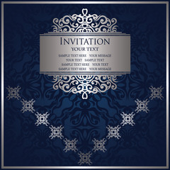Modern invitation, vintage decoration. Original design elements, seamless backdrop