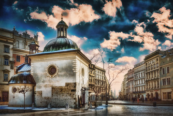 Fototapeta Cracow / Krakow main square in Poland , Europe obraz