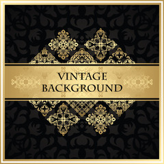 Invitation card, vintage background. Original design decoration