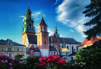 basilica in Cracow / Krakow , in Poland , Europe