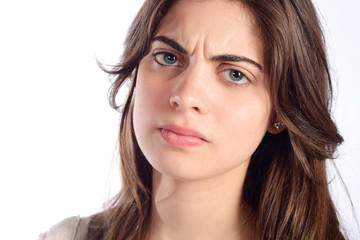 Fototapeta premium Young serious and angry woman.
