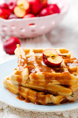 waffle with apples