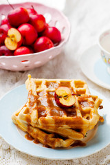waffle with apples
