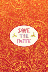 Vector cards design. Hand drawn floral ornaments. Invitation cards with floral elements. Save the date.