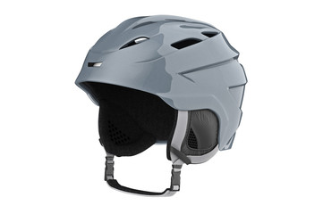 Helmet ski gray sportswear accessory. 3D graphic